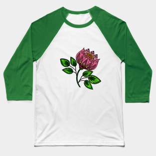 Pink Lotus Flower Baseball T-Shirt